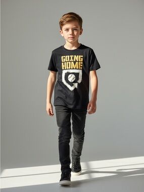 Place Sport polyester “Going Home” navy blue Graphic Tee - Boys 12-18 Months